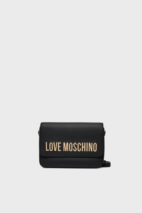 Love Moschino Logolu Çıkarılabilir Askılı Bayan Çanta JC4023PP1LKD0000 SİYAH - Love Moschino