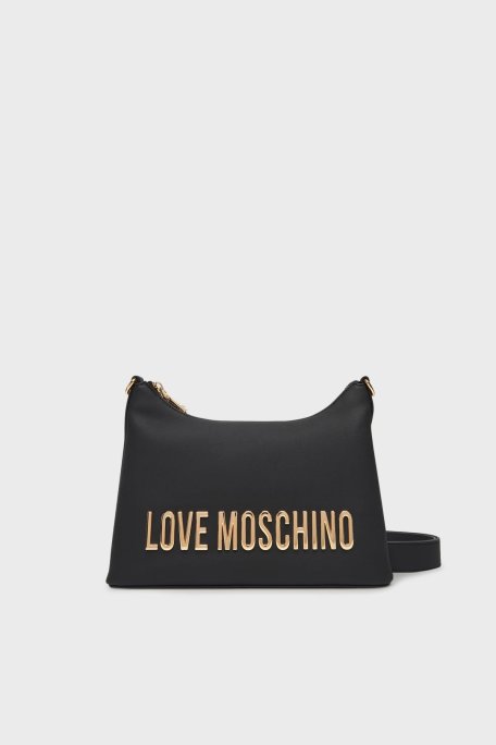 Love Moschino Logolu Çıkarılabilir Askılı Bayan Çanta JC4025PP1NKD0000 SİYAH - Love Moschino