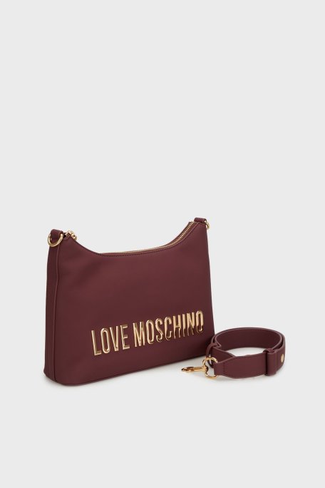Love Moschino Logolu Çıkarılabilir Askılı Bayan Çanta JC4025PP1NKD0552 MOR - Love Moschino