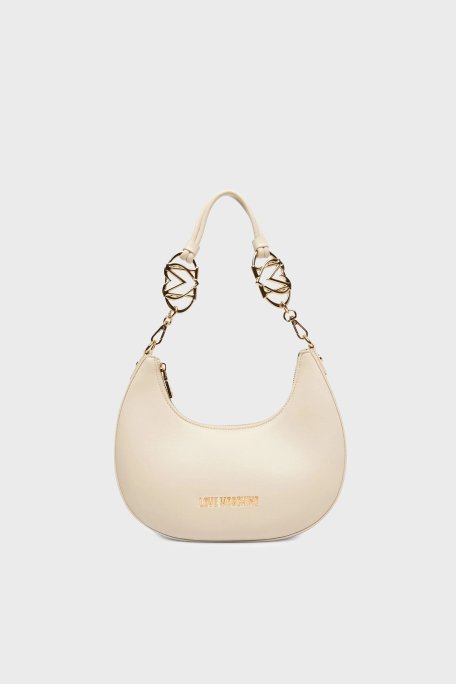 Love Moschino Logolu Çıkarılabilir Askılı Bayan Çanta JC4048PP1NLF0110 BEJ - Love Moschino