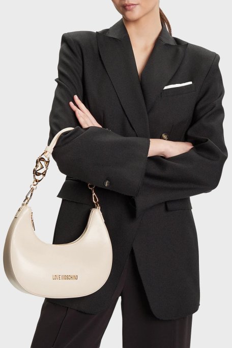 Love Moschino Logolu Çıkarılabilir Askılı Bayan Çanta JC4048PP1NLF0110 BEJ - Love Moschino (1)