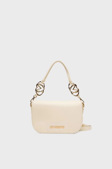 Love Moschino Logolu Çıkarılabilir Askılı Bayan Çanta JC4049PP1NLF0110 BEJ - Love Moschino