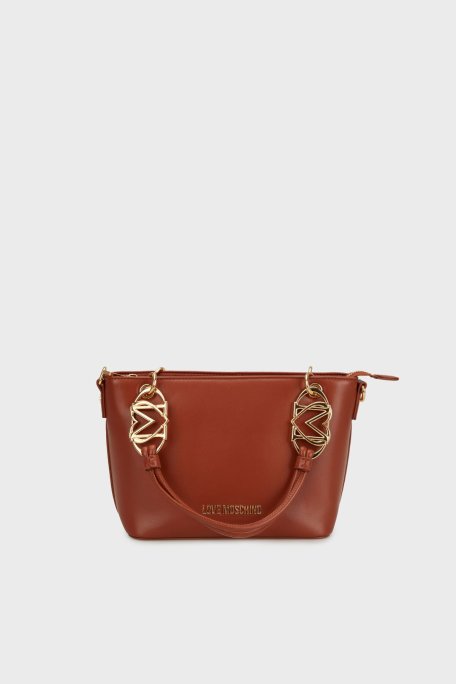 Love Moschino Logolu Çıkarılabilir Askılı Bayan Çanta JC4052PP1NLF0312 TABA - Love Moschino