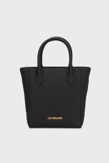 Love Moschino Logolu Çıkarılabilir Askılı Bayan Çanta JC4277PP0MKI0000 SİYAH - Love Moschino