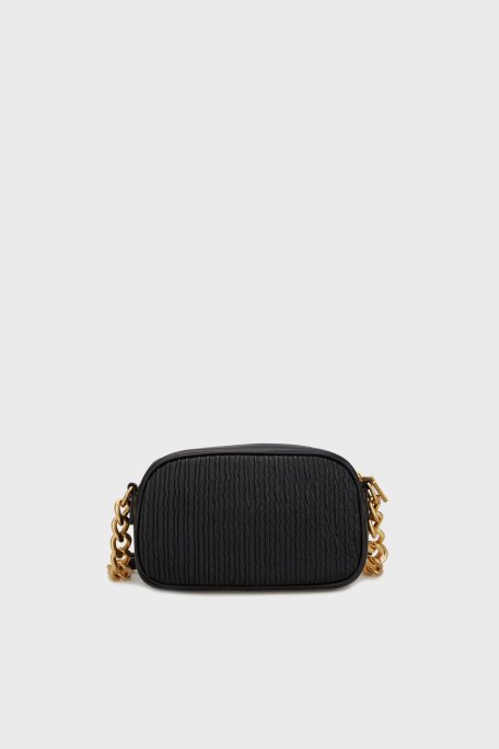 Love Moschino Logolu Çıkarılabilir Askılı Fermuarlı Bayan Çanta JC4360PP0LK1100A SİYAH - Love Moschino (1)