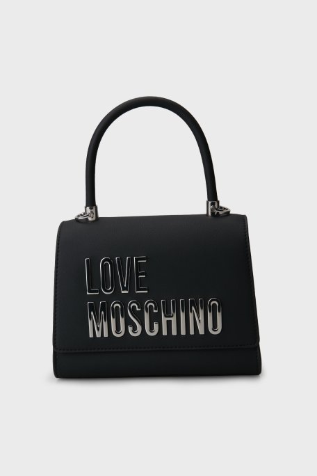 Love Moschino Logolu Çıkarılabilir Zincir Askılı Kadın Çanta JC4024PP1OKD000B SİYAH - Love Moschino