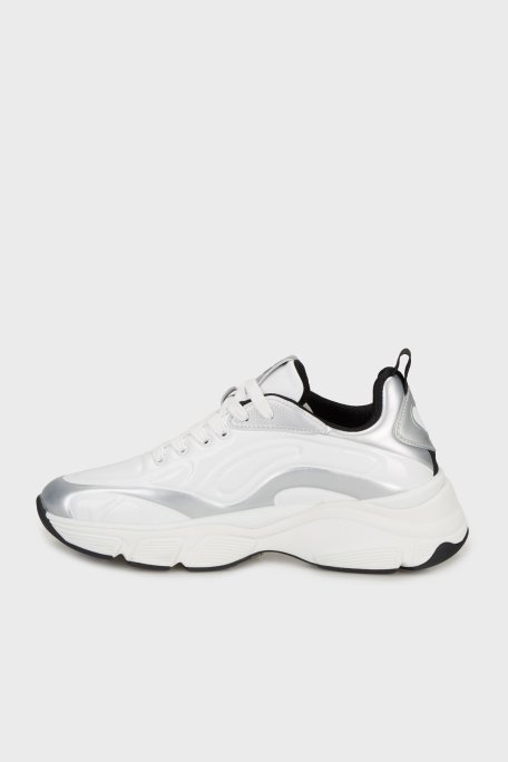 Love Moschino Logolu Deri Kalın Tabanlı Sneaker Bayan Ayakkabı JA15376G0NJT010A BEYAZ - Love Moschino (1)