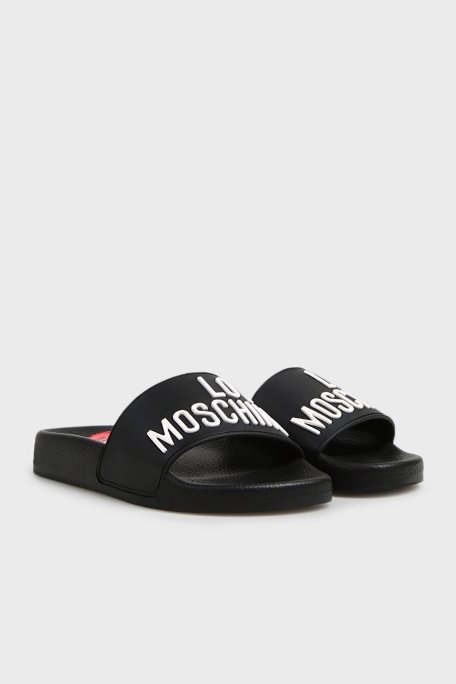 Love Moschino Logolu Düz Bayan Terlik JA28052G1MI14000 SİYAH - Love Moschino (1)