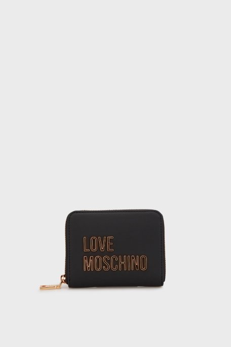 Love Moschino Logolu Fermuarlı Bayan Cüzdan JC5613PP1MKD0000 SİYAH - Love Moschino