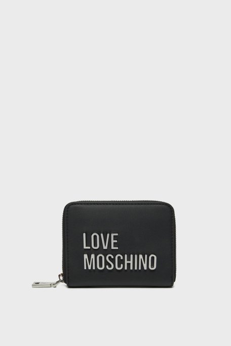 Love Moschino Logolu Fermuarlı Bayan Cüzdan JC5613PP1MKD000B SİYAH - Love Moschino