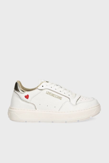 Love Moschino Logolu Kalın Taban Sneaker Bayan Ayakkabı JA15144G1LJC210A BEYAZ - Love Moschino