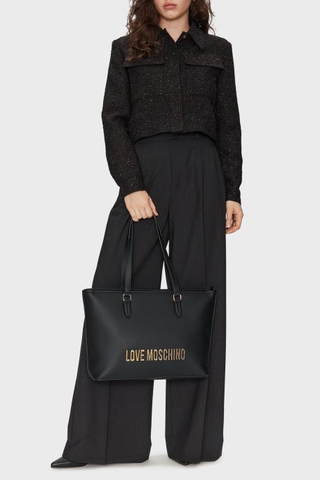 Love Moschino Logolu Omuz Askılı Bayan Çanta JC4190PP1MKD0000 SİYAH - Love Moschino (1)