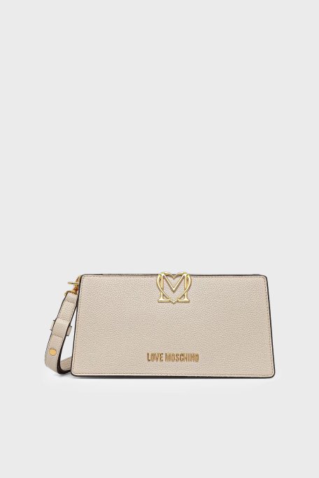 Love Moschino Logolu Sabit Askılı Kadın Çanta JC4128PP1OLM0110 KREM - Love Moschino