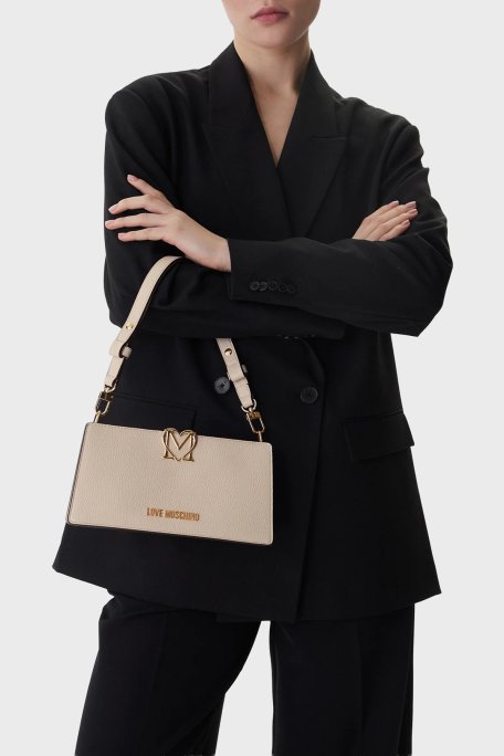 Love Moschino Logolu Sabit Askılı Kadın Çanta JC4128PP1OLM0110 KREM - Love Moschino (1)