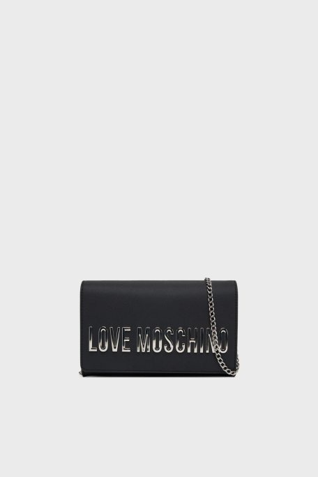 Love Moschino Logolu Sabit Zincir Askılı Bayan Çanta JC4103PP1NKD000B SİYAH - Love Moschino