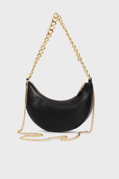 Love Moschino Logolu Taş Detaylı Çıkarılabilir Zincir Askılı Bayan Çanta JC4094PP1NLU0000 SİYAH - Love Moschino (1)