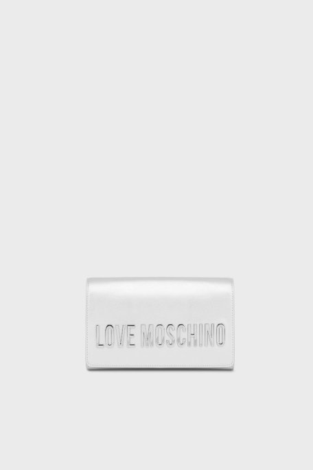 Love Moschino Logolu Zincir Askılı Bayan Çanta JC4103PP1MKD196B GÜMÜŞ - Love Moschino