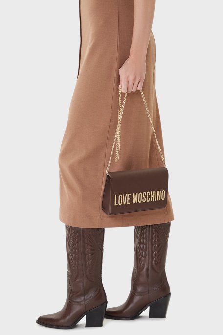 Love Moschino Logolu Zincir Askılı Bayan Çanta JC4121PP0NKD031A KAHVE - Love Moschino (1)