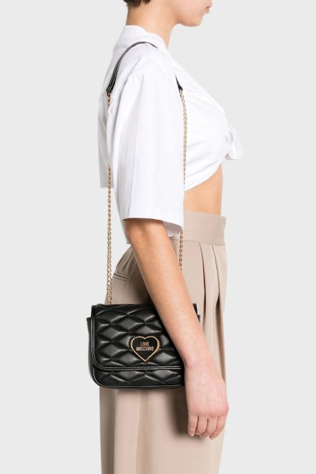 Love Moschino Logolu Zincir Askılı Bayan Çanta JC4137PP1IL1000A SİYAH - Love Moschino (1)