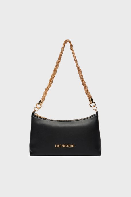 Love Moschino Logolu Zincir Askılı Bayan Çanta JC4143PP1OLX0000 SİYAH - Love Moschino
