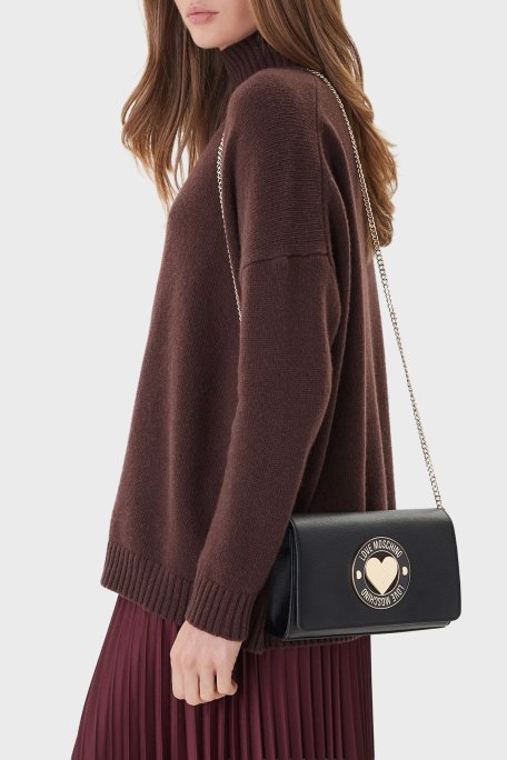 Love Moschino Logolu Zincir Askılı Bayan Çanta JC4368PP0NKG0000 SİYAH - Love Moschino (1)