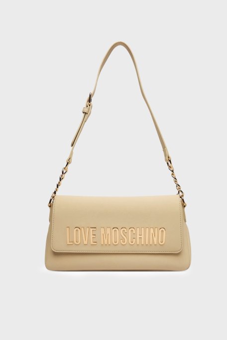 Love Moschino Logolu Zincir Detaylı Ayarlanabilir Askılı Bayan Çanta JC4109PP1OKD0129 BEJ - Love Moschino