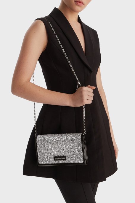 Love Moschino Taşlı Zincir Askılı Bayan Çanta JC4168PP1OLW100A SİYAH - Love Moschino (1)