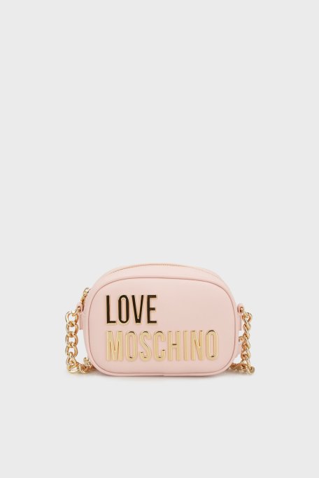 Love Moschino Zincirli Ayarlanabilir Askılı Bayan Çanta JC4026PP1LKD0600 PUDRA - Love Moschino