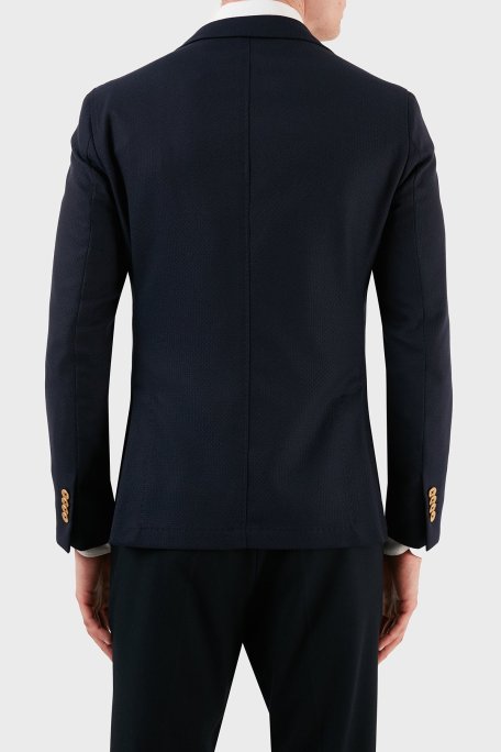 Manuel Ritz Yün ve Pamuk Karışımlı Blazer Erkek Ceket ZOX2111G517Y1161531C88 LACİVERT - Manuel Ritz (1)