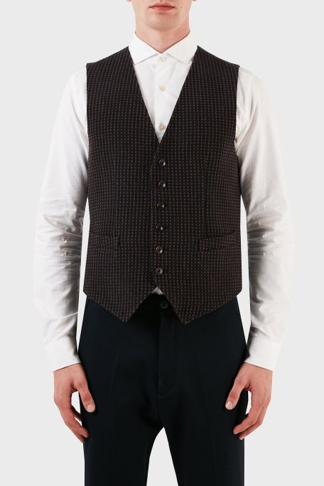 Manuel Ritz Yünlü Düğmeli Erkek Yelek ZOX2311W507171536C88 KAHVE - Manuel Ritz