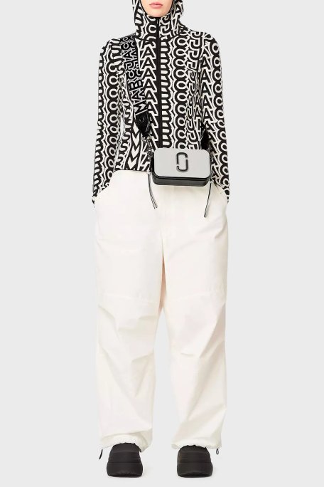 Marc Jacobs The Snapshot Ayarlanabilir Omuz Askılı Hakiki Deri Bayan Çanta 2P3HCR005H01 005 SİYAH-BEYAZ - Marc Jacobs (1)