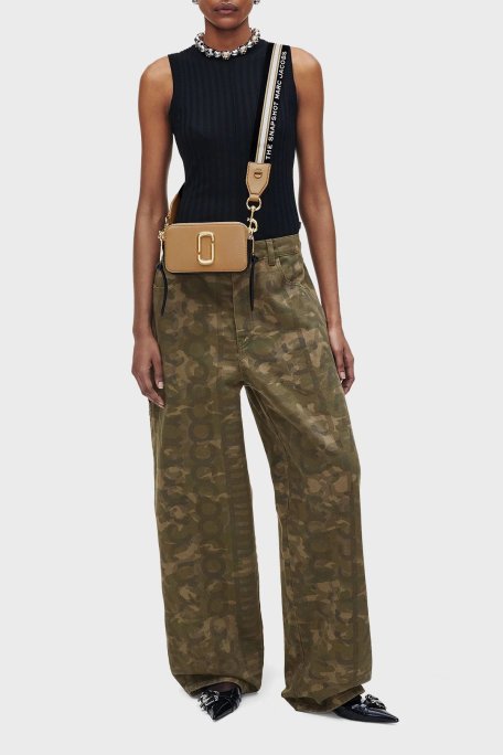 Marc Jacobs The Snapshot Ayarlanabilir Omuz Askılı Hakiki Deri Bayan Çanta 2S3HCR500H03 233 SİYAH-KAHVE - Marc Jacobs (1)