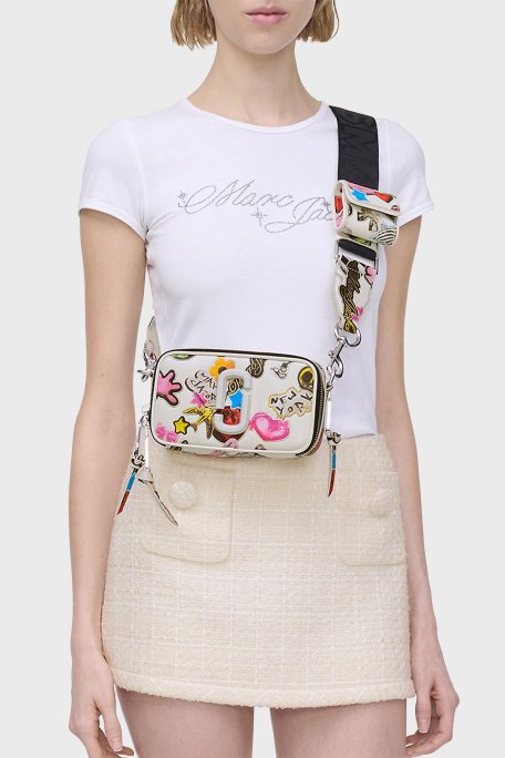 Marc Jacobs Baskılı Hakiki Deri Çıkarılabilir Askılı Bayan Çanta 2S5HCR010H02 101 BEYAZ - Marc Jacobs (1)