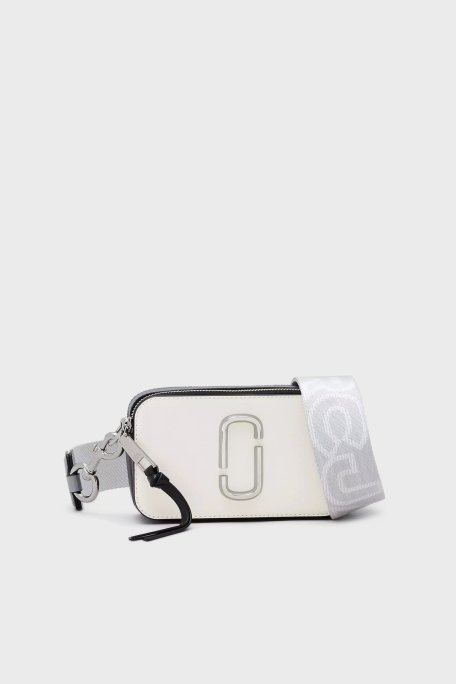 Marc Jacobs The Snapshot Çıkarılabilir Askılı Deri Bayan Çanta 2S3HCR500H03 164 SİYAH-BEYAZ - Marc Jacobs