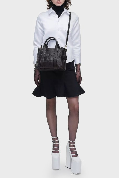 Marc Jacobs The Small Tote Çıkarılabilir Askılı Deri Bayan Çanta H009L01SP21 001 SİYAH - Marc Jacobs (1)