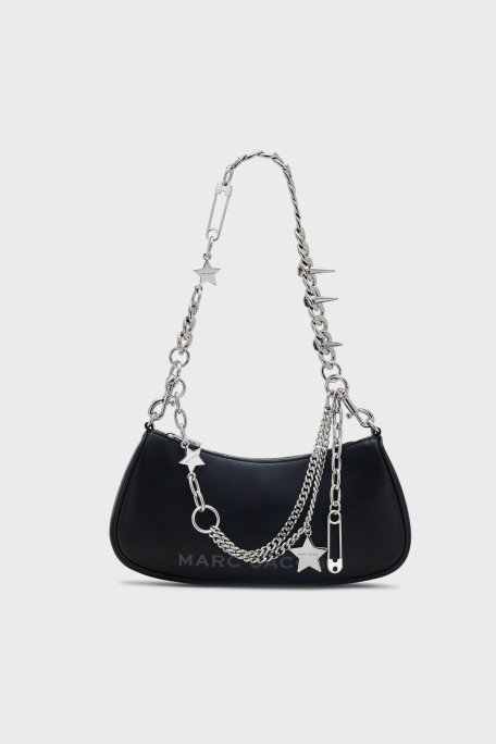 Marc Jacobs Deri Yıldız Charmlı Çıkarılabilir Askılı Mini Bayan Çanta 2R4HSH038H02 001 SİYAH - Marc Jacobs
