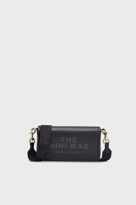 Marc Jacobs Hakiki Deri Logolu Çıkarılabilir Askılı The Mini Bayan Çanta 2S4SMN080S02 001 SİYAH - Marc Jacobs