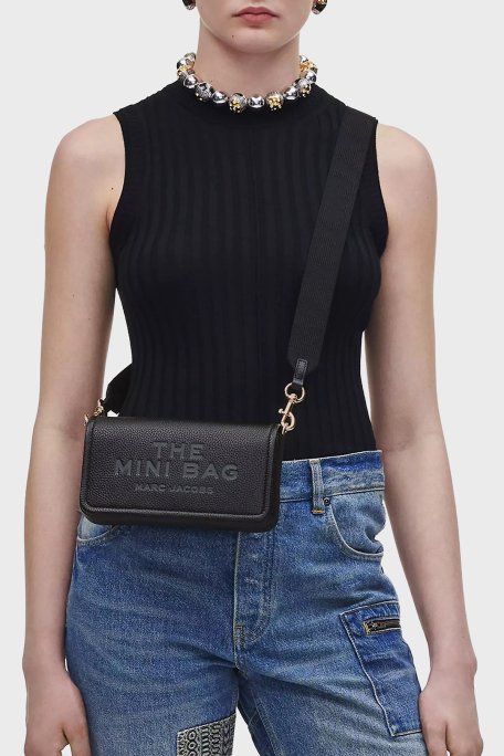 Marc Jacobs Hakiki Deri Logolu Çıkarılabilir Askılı The Mini Kadın Çanta 2S4SMN080S02 001 SİYAH - Marc Jacobs (1)