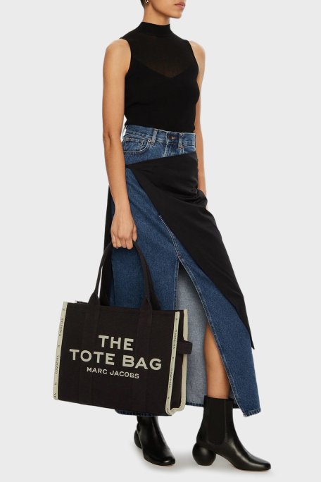 Marc Jacobs Large Tote Logolu Omuz Askılı Bayan Çanta M0017048 001 SİYAH - Marc Jacobs (1)