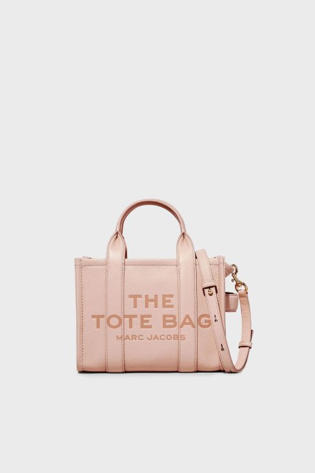 Marc Jacobs The Small Tote Logolu Çıkarılabilir Askılı Bayan Çanta H009L01SP21 624 PUDRA - Marc Jacobs