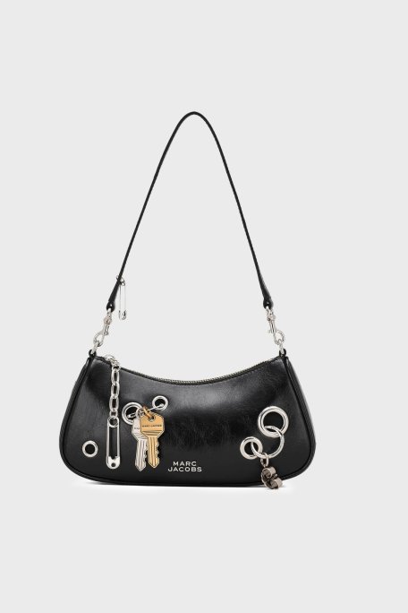 Marc Jacobs Shoulder Logolu Aksesuar Detaylı Çıkarılabilir Askılı Kadın Çanta 2S6HSH010H01 001 SİYAH - Marc Jacobs