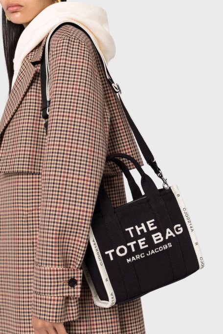 Marc Jacobs Small Tote Logolu Çıkarılabilir Askılı Bayan Çanta M0017025 001 SİYAH - Marc Jacobs (1)