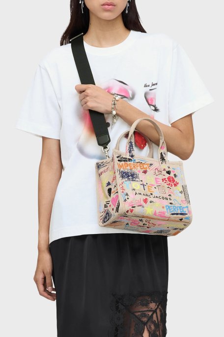 Marc Jacobs Small Tote Logolu Sabit Askılı Kadın Çanta 2S6HTT016H02 261 BEJ - Marc Jacobs (1)