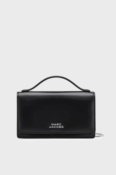 Marc Jacobs The Mirror Deri Logolu Zincir Askılı Mini Kadın Çanta 2R5SMN030S01 001 SİYAH - Marc Jacobs