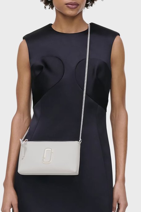 Marc Jacobs The Pochette Deri Logolu Zincir Askılı Kadın Çanta 2P5SMN015S02 100 BEYAZ - Marc Jacobs (1)