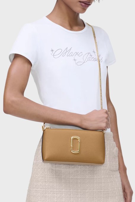 Marc Jacobs The Pochette Deri Logolu Zincir Askılı Kadın Çanta 2P5SMN021S02 233 CAMEL - Marc Jacobs (1)