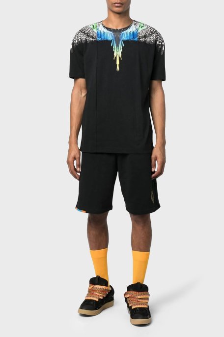 Marcelo Burlon Pamuklu Regular Fit Bisiklet Yaka Erkek T Shirt CMAA018S23JER0061009 SİYAH - Marcelo Burlon (1)