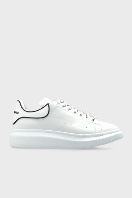McQueen Logolu Deri Sneaker Erkek Ayakkabı 625156WIEEQ 9074 BEYAZ - McQueen