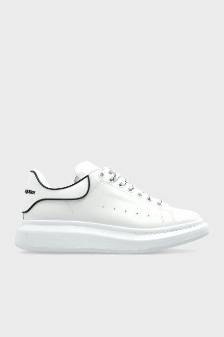 McQueen Logolu Hakiki Deri Kalın Taban Sneaker Erkek Ayakkabı 625156WIAII 9074 BEYAZ - McQueen