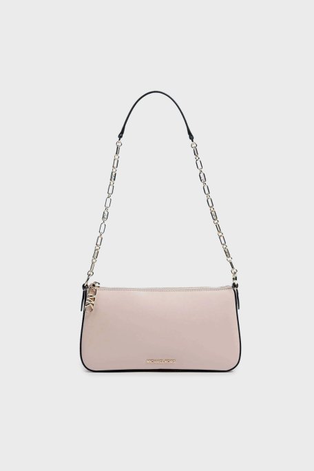 Michael Kors % 100 Deri Logolu Zincir Askılı 32H3G8EW6L187 Bayan Çanta 32H3G8EW6L 187 PUDRA - Michael Kors